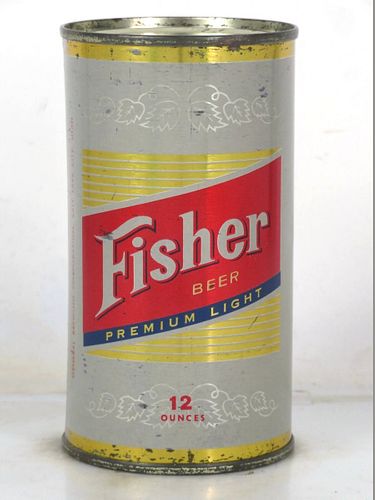 1964 Fisher Premium Light Beer 12oz 64-06 Flat Top Utah Salt Lake City