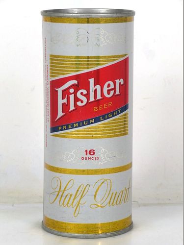 1963 Fisher Premium Light Beer 16oz One Pint 229-18 Flat Top California San Francisco