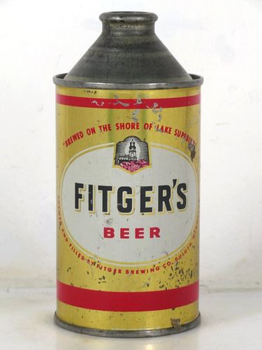 1952 Fitger's Beer 12oz 162-21 High Profile Cone Top Minnesota Duluth