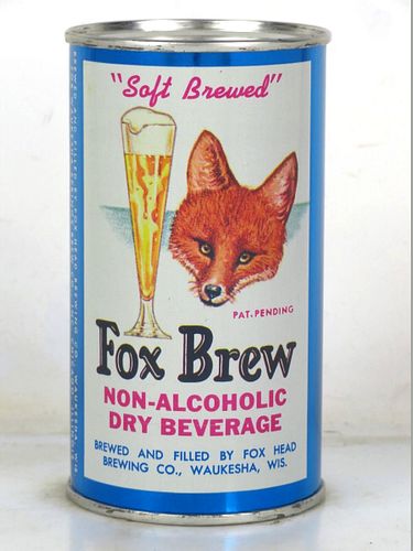 1960 Fox Brew Dry Beverage 12oz 64-36 Flat Top Wisconsin Waukesha