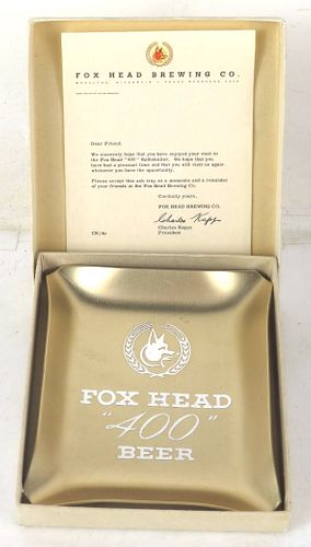 1950 Fox Head "400" Beer Presentation 12oz Wisconsin Waukesha