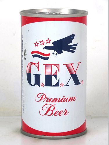 1969 G.E.X. Premium Beer 12oz T68-09 Flat Top Pennsylvania Shamokin
