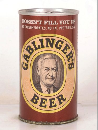 1965 Gablinger's Beer 12oz 66-33 Fan Tab New York New York (Brooklyn)