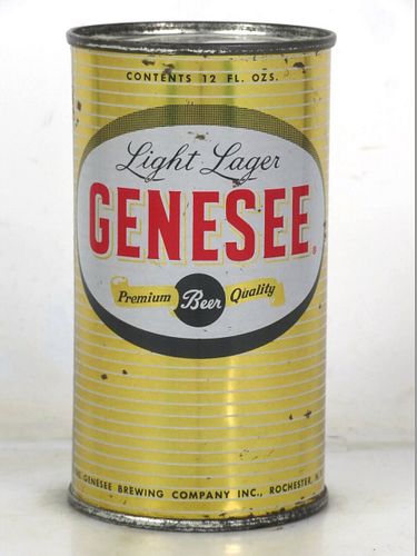1962 Genesee Light Lager Beer 12oz 68-35 Flat Top New York Rochester