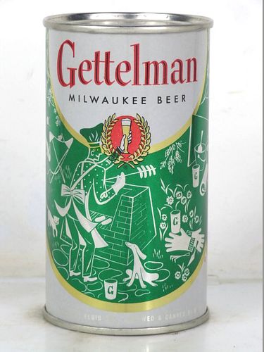 1956 Gettelman Milwaukee Beer (Green) 12oz 69-12 Flat Top Wisconsin Milwaukee
