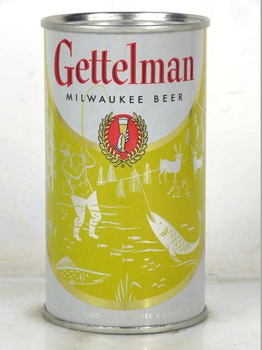 1956 Gettelman Milwaukee Beer (Yellow) 12oz 69-14 Flat Top Wisconsin Milwaukee