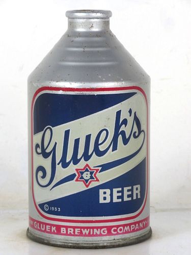 1947 Gluek's Beer 12oz 194-16 Crowntainer Minnesota Minneapolis