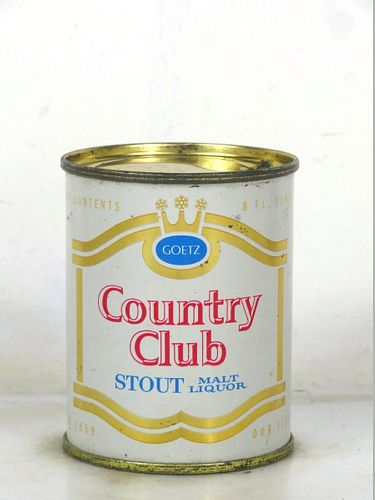 1958 Goetz Country Club Stout Malt Liquor 8oz 240-34.1 Flat Top Missouri St. Joseph