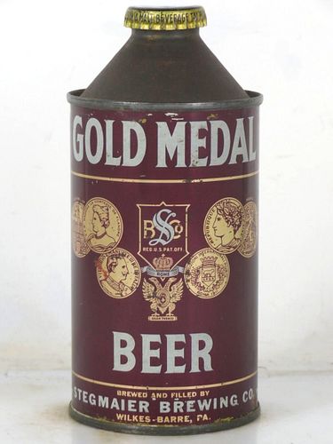 1948 Gold Medal Beer 12oz 165-29 High Profile Cone Top Pennsylvania Wilkes-Barre