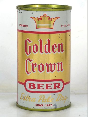 1958 Golden Crown Beer 12oz 72-34.3 Flat Top California Los Angeles