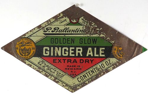 1900 Golden Glow Ginger Ale New Jersey Newark