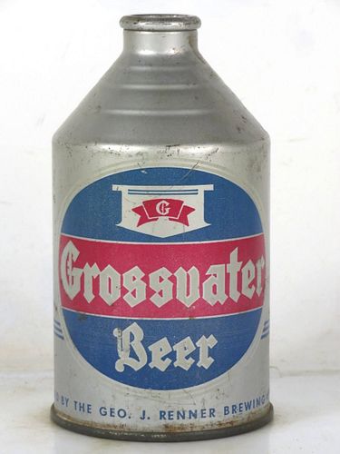 1946 Grossvater Beer 12oz 195-07a Crowntainer Ohio Akron