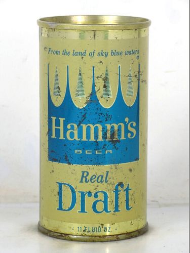 1968 Hamm's Real Draft Beer 11oz T72-07f Flat Top California Los Angeles