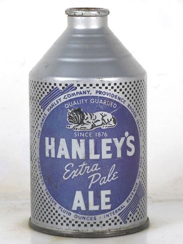 1946 Hanley's Extra Pale Ale 12oz 195-13v1 Crowntainer Rhode Island Providence