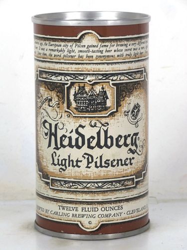 1969 Heidelberg Light Pilsener Beer 12oz T74-40.1 Ring Top Ohio Cleveland