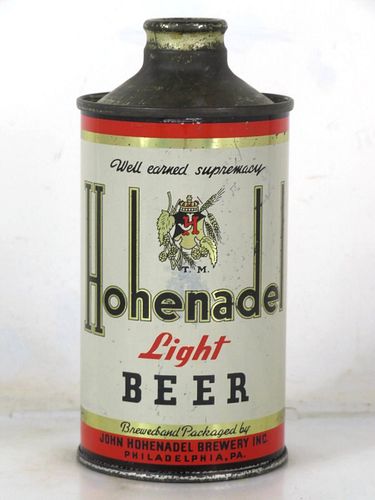 1937 Hohenadel Light 12oz 169-02 J-Spout Pennsylvania Philadelphia