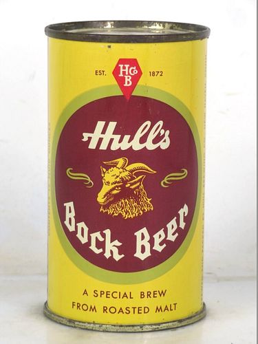 1954 Hull's Bock Beer 12oz 84-28a Flat Top Connecticut New Haven