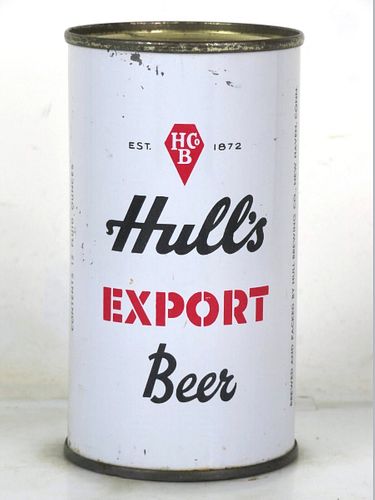 1963 Hull's Export Beer 12oz 84-26 Flat Top Connecticut New Haven
