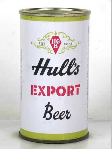 1958 Hull's Export Beer 12oz 84-25 Flat Top Connecticut New Haven