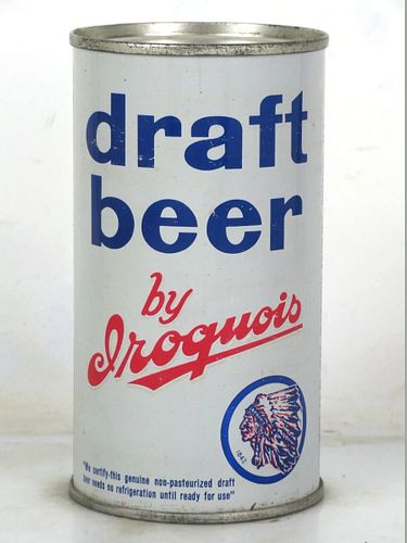1967 Iroquois Draft Beer 12oz 86-03 Flat Top New York Buffalo
