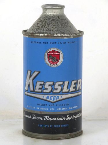 1954 Kessler Beer 12oz 171-16 High Profile Cone Top Montana Helena