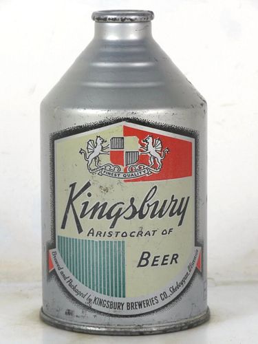 1948 Kingsbury Beer 12oz 196-13 Unpictured Crowntainer Wisconsin Sheboygan