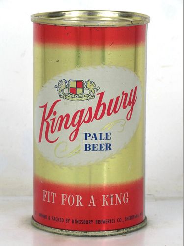 1952 Kingsbury Beer 12oz 88-09.1a Flat Top Wisconsin Sheboygan