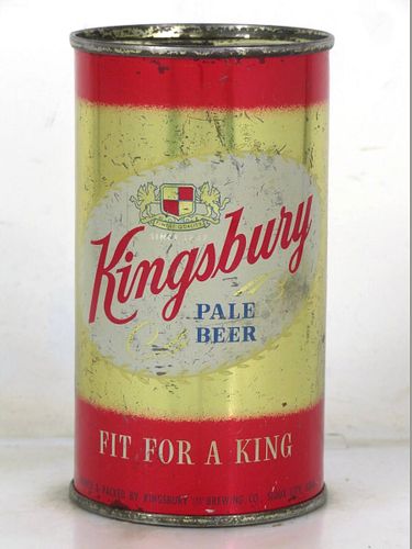 1959 Kingsbury Beer 12oz 88-09 Flat Top Iowa Sioux City