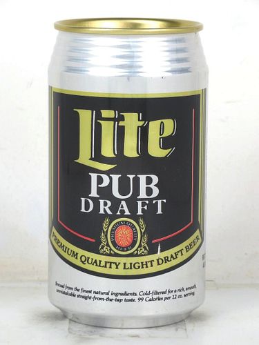 1982 Lite Pub Draft Beer (Test) 12oz Undocumented Eco-Tab Wisconsin Milwaukee