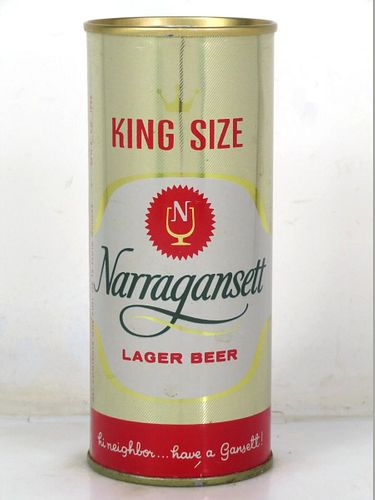 1970 Narragansett Lager Beer 16oz One Pint T157-14 Ring Top Rhode Island Cranston