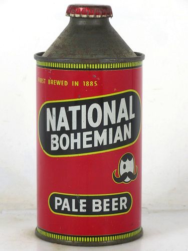 1950 National Bohemian Pale Beer 12oz 175-07V High Profile Cone Top Maryland Baltimore