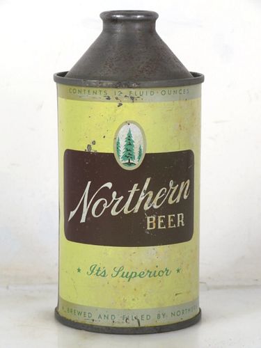 1953 Northern Beer 12oz 175-20.2a High Profile Cone Top Wisconsin Superior