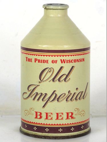 1953 Old Imperial Beer 12oz 197-21 Crowntainer Wisconsin Oshkosh
