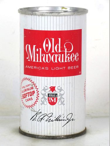 1962 Old Milwaukee Beer "Softop" 12oz 107-32 Flat Top Wisconsin Milwaukee