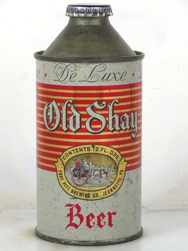 1951 Old Shay Beer 12oz 177-02 High Profile Cone Top Pennsylvania Jeannette