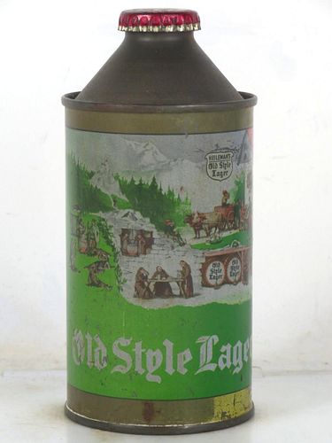 1950 Old Style Lager Beer 12oz 177-28 High Profile Cone Top Wisconsin La Crosse