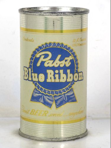 1950 Pabst Blue Ribbon Beer 12oz 111-31.1a Flat Top Wisconsin Milwaukee