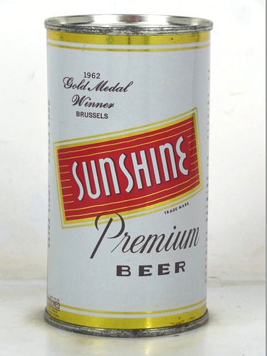 1962 Sunshine Premium Beer 12oz 137-36 Bank Top Pennsylvania Reading