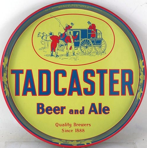 1940 Tadcaster Beer And Ale 12 inch tray Massachusetts Worcester