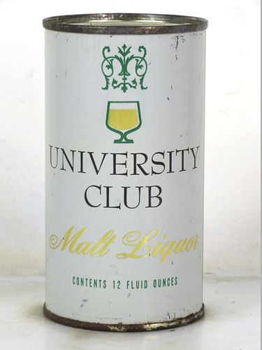 1961 University Club Malt Liquor 12oz 142-14.3 Flat Top Wisconsin Milwaukee