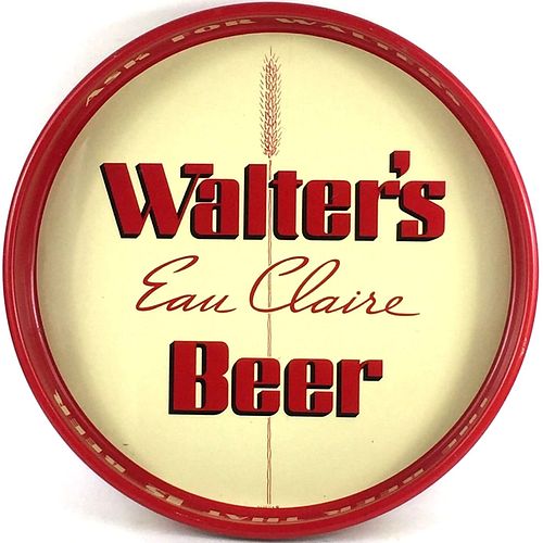 1940 Walter's Beer 13 inch tray Wisconsin Eau Claire