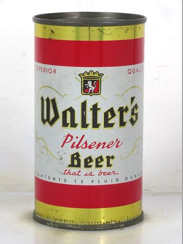 1960 Walter's Pilsener Beer 12oz 144-23 Bank Top Wisconsin Eau Claire