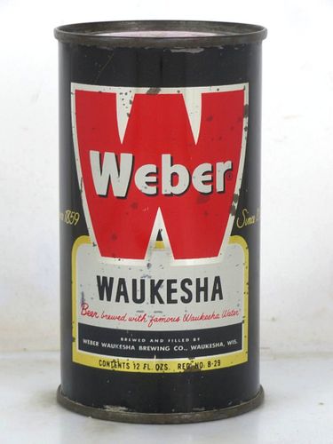 1954 Weber Waukesha Beer 12oz 144-29 Flat Top Wisconsin Waukesha