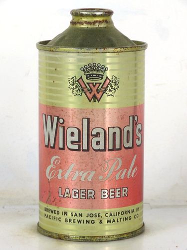 1939 Wieland's Beer 12oz 189-13 High Profile Cone Top California San Jose