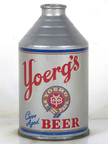 1950 Yoerg's Beer 12oz 199-28 Crowntainer Minnesota Saint Paul