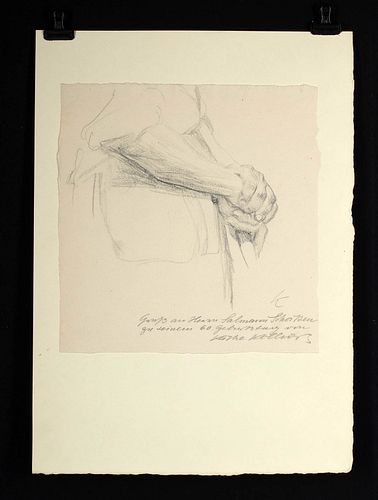 1930s Kathe Kollwitz Drawing for Salman Schocken