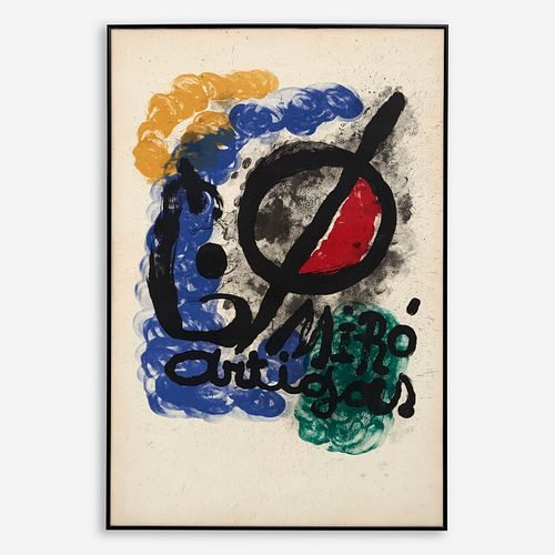  After Joan Miro "Affice pour l'Exhibition Miro - Artigas" (1963 Color Litho)