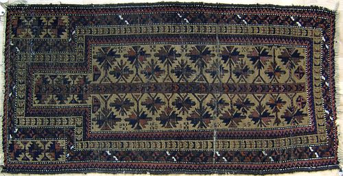 Baluch throw rug, ca. 1910., 5'10" x 3', togetheri