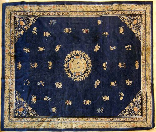 Roomsize Chinese rug, ca. 1920, 8'6" x 6'10".