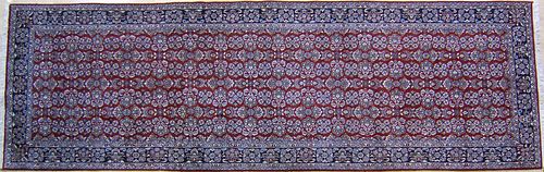 Semi antique long rug, 19' x 6'.